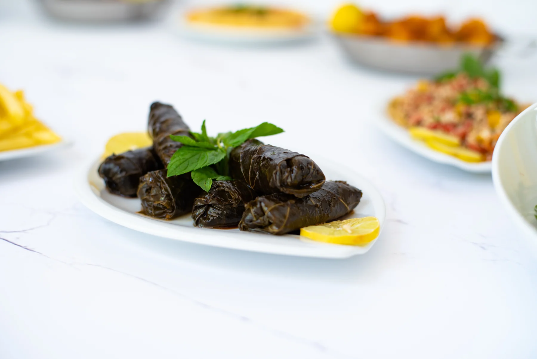 Stuffed vine leaves from the Sudfa menu