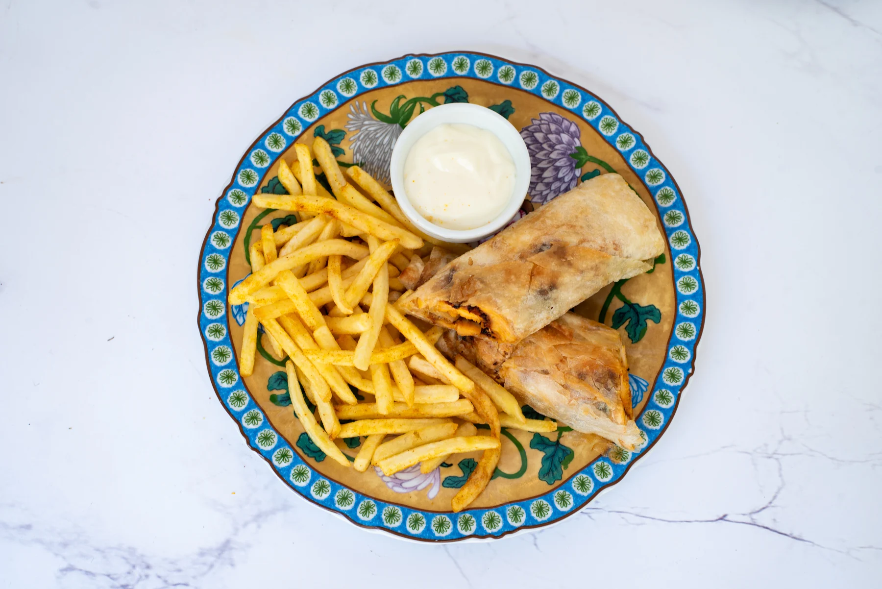 Wraps and fries from the Sudfa menu