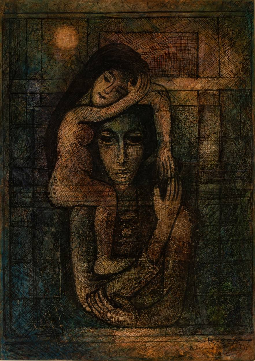 Painting of a mother and child