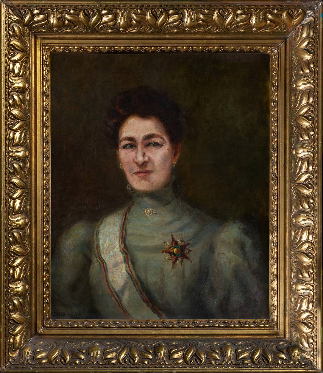 Framed portrait painting